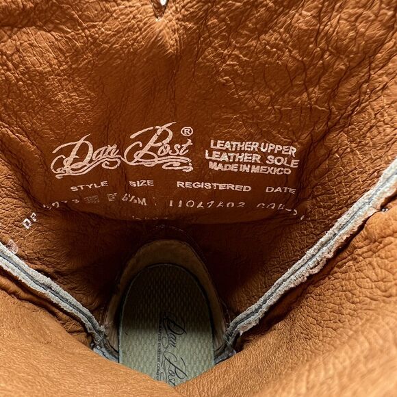 Dan Post All Eyes On Me Turquoise Cowgirl Boots Pointed Toe Women’s Size 6.5 - Picture 11 of 12